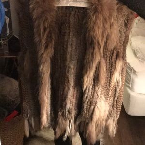 Rabbit fur vest